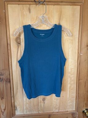 🌵5 for $20🌵Old Navy Women's Teal-Blue Ribbed Sleeveless Tank